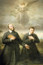 Franz von Sales zusammen mit seinem Cousin Luis am Beginn der Chablaismission